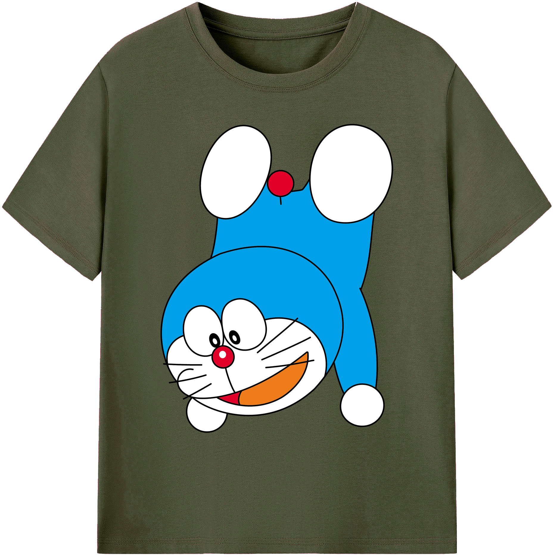 （画像用） ドラえもん Doraemon 綿100％ メンズ半袖Tシャツ｜肌触りやわらか＆通気性